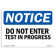 SignMission OSHA Notice Do Not Enter Test In Progress Sign Wayfair